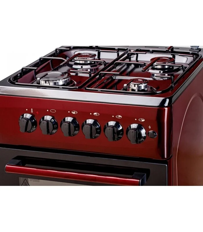 Aragaz LDK 5060 ECAI BORDO RMV, 4 Arzatoare, Siguranta, Cuptor electric, Iluminare, Capac metalic, 50 x 60 cm, Bordo [4]