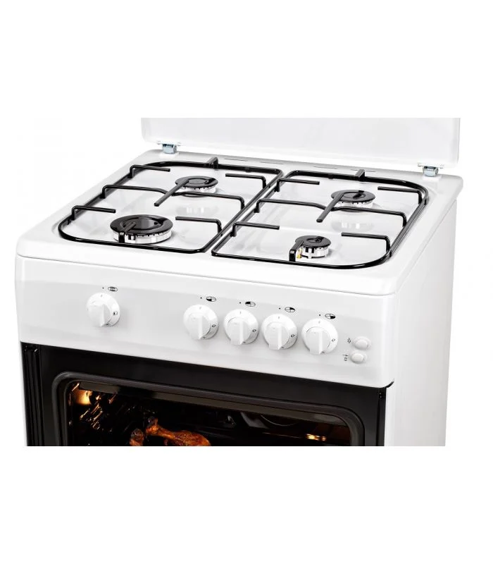 Aragaz LDK 6060 GRAI WH RMV, 4 Arzatoare, Siguranta, Grill, Rotisor, Iluminare, Capac metalic, 60 x 60 cm, Alb [5]
