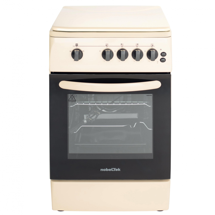Aragaz NobelTek NLT 5603B/G1, Gaz, Grill, Rotisor, Aprindere electrica, Iluminare cuptor, 50 x 60 cm, Bej [2]