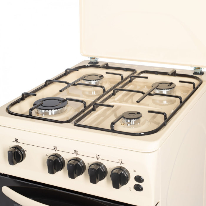 Aragaz NobelTek NLT 5603B/G1, Gaz, Grill, Rotisor, Aprindere electrica, Iluminare cuptor, 50 x 60 cm, Bej [5]