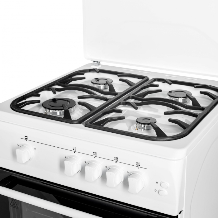 Aragaz NobelTek NLT 6603A/G1, Gaz, Grill, Aprindere electrica, Iluminare cuptor, 60 x 60 cm, Alb [5]