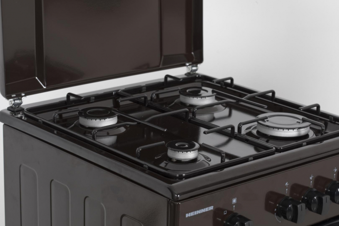 Aragaz pe gaz Heinner HFSC-SME50BRW, 50X50 cm, 4 arzatoare, usa cuptor cu geam dublu, duze GPL incluse + Butelie GPL 26 L [2]