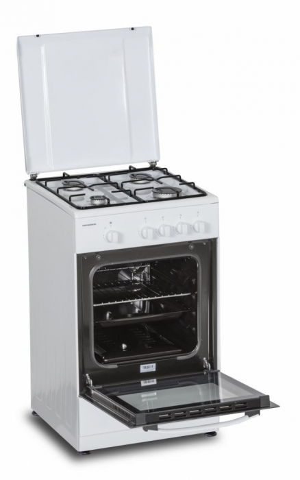 Pachet - Aragaz pe gaz Heinner HFSC-SME50WH, 50X50 cm, 4 arzatoare, duze GPL incluse, tava si gratar cromat, ALB + Hota traditionala CH-400 + Butelie GPL 26 L [8]