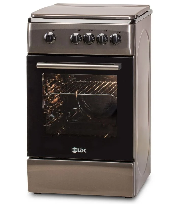 Aragaz pe Gaz LDK 5060 Shiny Grey RMV, 4 Arzătoare, Cuptor Gaz 46L, Siguranță Plită și Cuptor, Capac Metalic, Duze GPL Incluse, 50 x 60 cm, Gri Metal, 4 Ani Garanție [3]