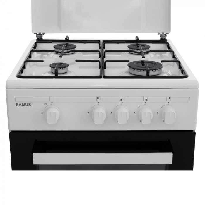 Aragaz pe gaz Samus SM450ABS, Plită cu 4 arzătoare, cuptor 49L, dublu geam, siguranță gaz [5]