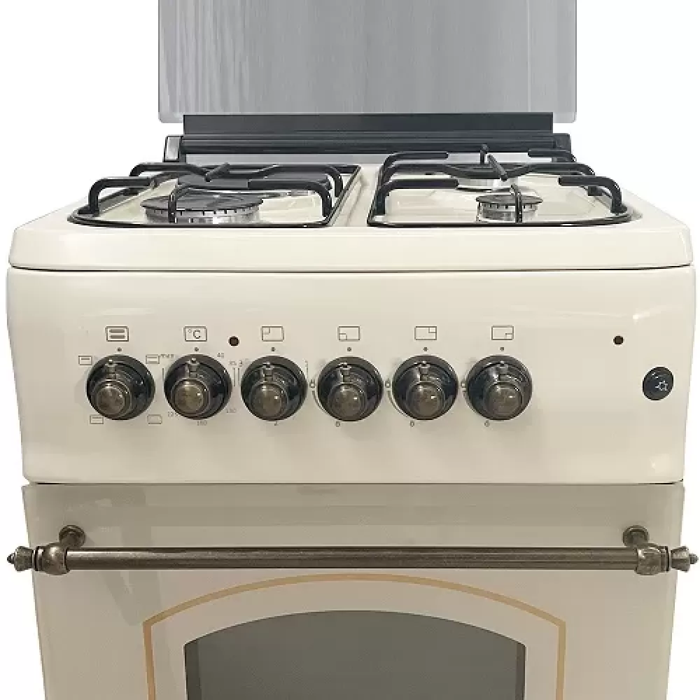 Aragaz rustic 3 arzatoare gaz, 1 arzator electric, Cuptor electric, 50x55cm, Studio Casa Firenze, FE50 553G, Aprindere electrica [4]