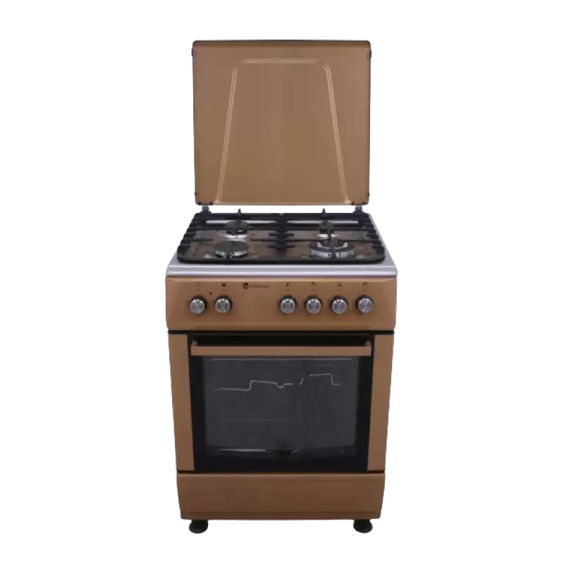 Aragaz Studio Casa Peony Cappuccino Cream 4G, Cuptor gaz, 3 arzatoare gaz +1 Wok, Grill electric, gratare fonta, Aprindere electrica, Valve de siguranta, Cappuccino/ Inox [5]