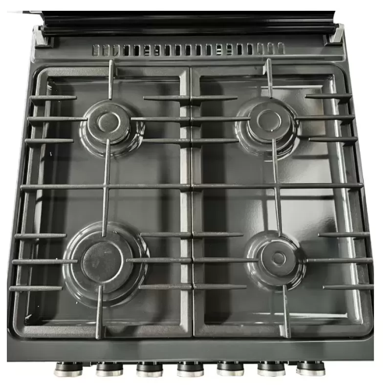 Aragaz Studio Casa Scala Graphite Grey, 4 arzatoare gaz, Grill electric, Rotisor, Gratare fonta, Aprindere electrica, Clasa energetica A, Gri [2]