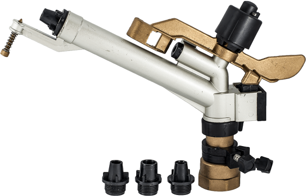 Aspersor cu impact din aluminiu cu FI, Presiune (bar)1.5-5, Diametru de aspersie (m)32-58 + Trepied telescopic [2]