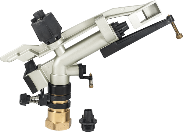 Aspersor cu impact din aluminiu cu FI, Sectorial, debit 3.7-14.2, Presiune 1.5-5 bar + Trepied telescopic de sustinere [2]