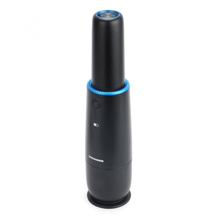 Aspirator de mana Heinner Blackstone HHVC-D7.2BK, 70 w, acumulator li 7.2v, putere absorbtie 5 kpa, indicator led, capacitate recipient praf 50 ml, autonomie 12 min, durata incarcare 3 ore, adaptor US [5]