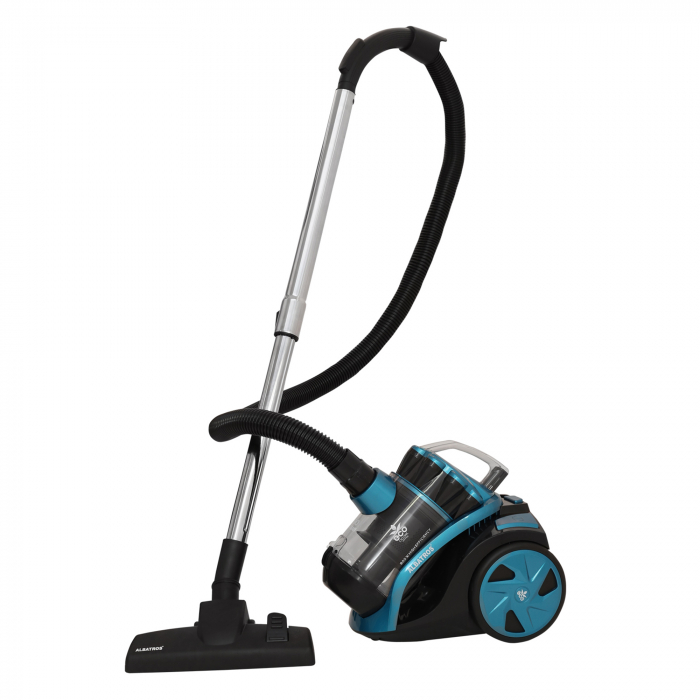 Aspirator fara sac Albatros Urban 90 Eco, Putere 900 W, Filtru HEPA, Recipient 2 L, Negru/Turcoaz [1]
