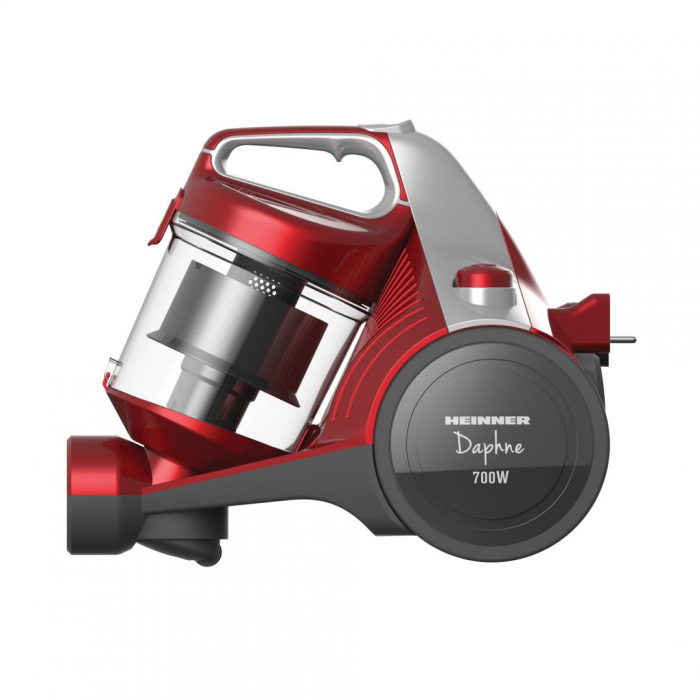 Aspirator fara sac Heinner HVC-MC700RD, 700 W, Filtrare ciclonica, Filtru Hepa 12, Rosu [2]