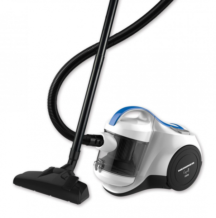 Aspirator fara sac Heinner HVC-MC700WB, 700 W, 2 L, Hepa 10, Albastru/Alb [1]