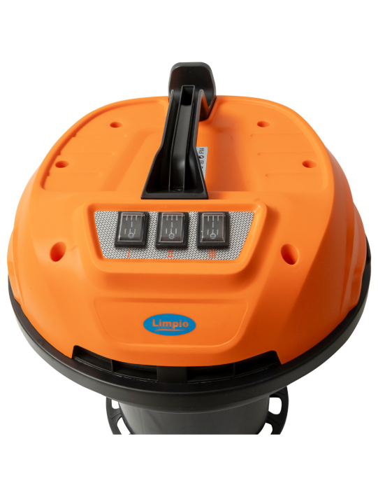 Aspirator Multifunctional Limpio LWD-90X3 Umed-Uscat, 90L, 3600W, 3 Motoare, 22 kPa, cu Sac, Suflare, Inox [7]