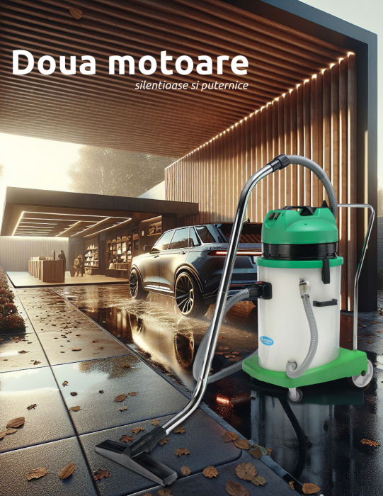 Aspirator Multifunctional Limpio SC603J Umed-Uscat, 60L, 2000W, 2 Motoare, 25 kPa, Debit 106 l/s, Plastic [3]