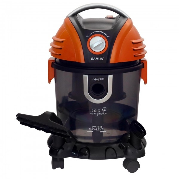 Aspirator Samus Aquafilter Orange, cu filtrare prin apa, fara sac, 15 litri, filtru HEPA, aspirare umeda si uscata, functie suflare aer, Portocaliu [3]