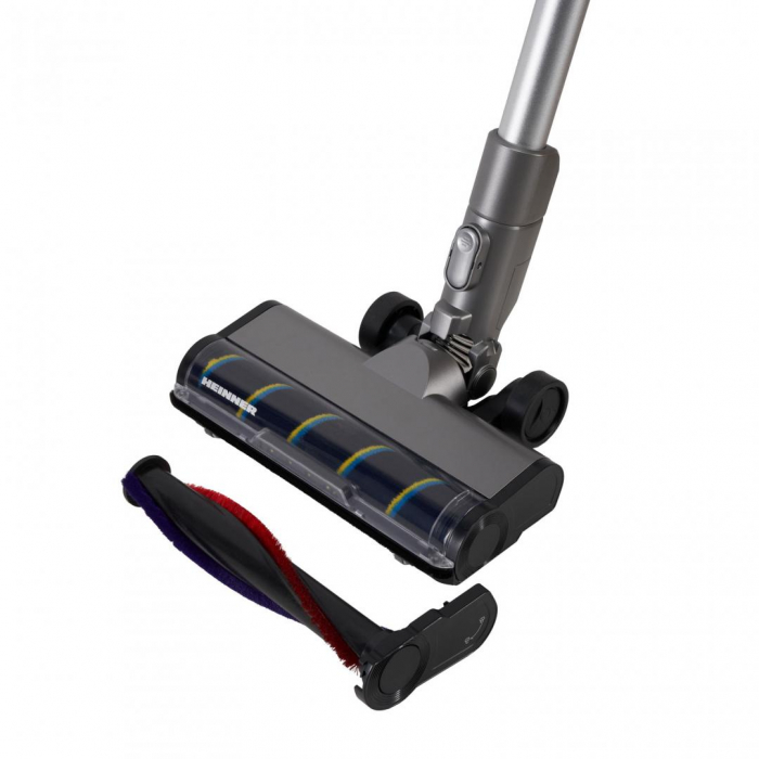 Aspirator vertical HEINNER VERTICLEAN PRO HSVC-MBD25.9S, filtrare ciclonica, acumulator li: 25.9v, putere: 450w si 3 viteze, autonomie max 20 min, capacitate 0.7l, filtru hepa, silver [4]