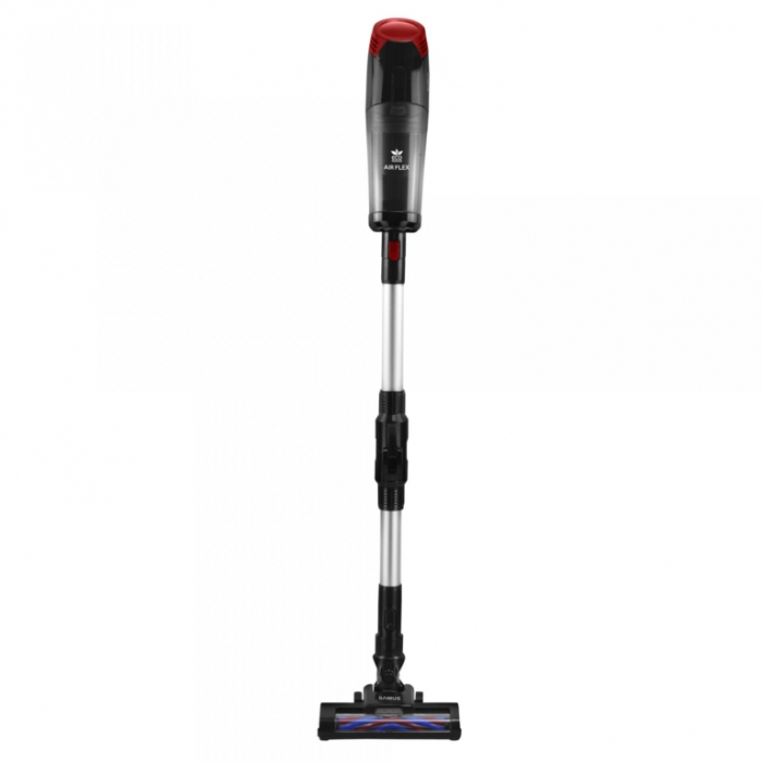 Aspirator vertical Samus Air Flex Eco Power, ciclonic, aspirare uscata, pentru uz casnic si auto, filtru Hepa, perie electrica rotativa cu LED-uri frontale, tub flexibil din aluminiu, Negru [1]