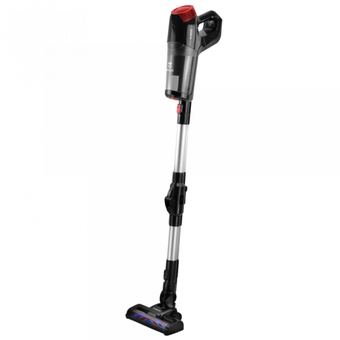Aspirator vertical Samus Air Flex Eco Power, ciclonic, aspirare uscata, pentru uz casnic si auto, filtru Hepa, perie electrica rotativa cu LED-uri frontale, tub flexibil din aluminiu, Negru [4]