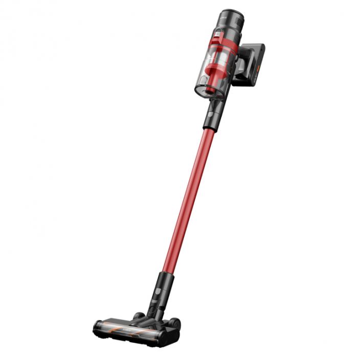 Aspirator vertical Samus Hurricane Max Pro, ciclonic, aspirare uscata, pentru uz casnic si auto, filtru Hepa + inox, 0.8 litri,  perie electrica rotativa cu LED-uri, 3 trepte de putere, Rosu [4]