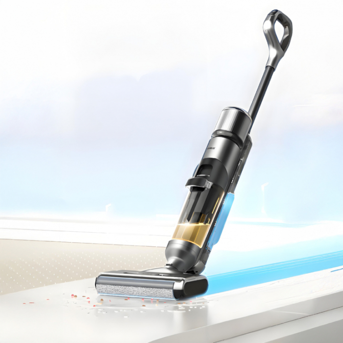 Aspirator vertical Samus Smart Cleaner Pro, aspirare umeda si uscata, pentru uz casnic, filtru Hepa, 0.5 litri,  perie motorizata rotativa, 2 trepte de putere, mod iSense, functie auto-curatare, Gri [16]