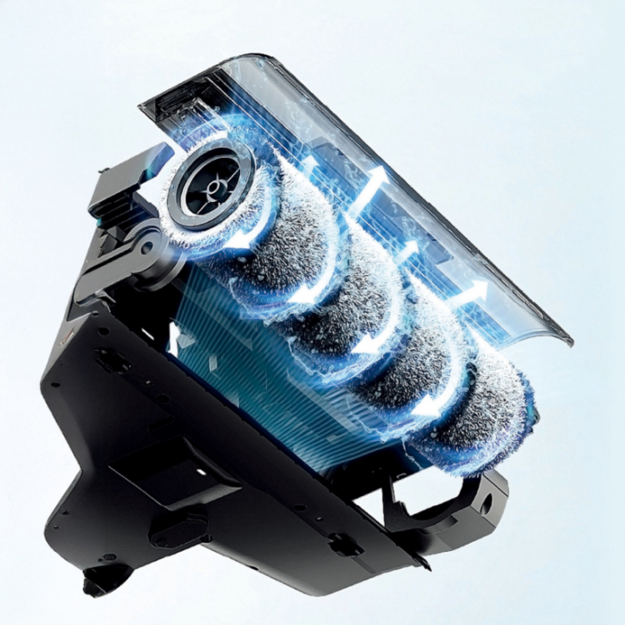 Aspirator vertical Samus Smart Cleaner Pro, aspirare umeda si uscata, pentru uz casnic, filtru Hepa, 0.5 litri,  perie motorizata rotativa, 2 trepte de putere, mod iSense, functie auto-curatare, Gri [6]