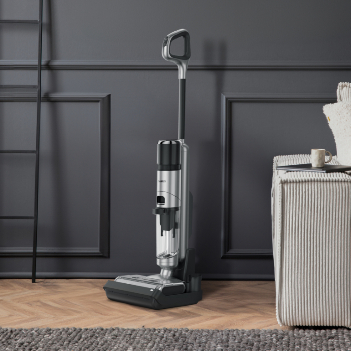 Aspirator vertical Samus Smart Cleaner Pro, aspirare umeda si uscata, pentru uz casnic, filtru Hepa, 0.5 litri,  perie motorizata rotativa, 2 trepte de putere, mod iSense, functie auto-curatare, Gri [3]