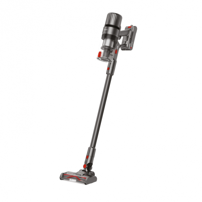 Aspirator vertical Samus Storm Air Force, ciclonic, aspirare uscata, pentru uz casnic si auto, filtru Hepa + inox, 0.65 litri, perie motorizata rotativa cu LED-uri, 2 trepte de putere, Gri [1]
