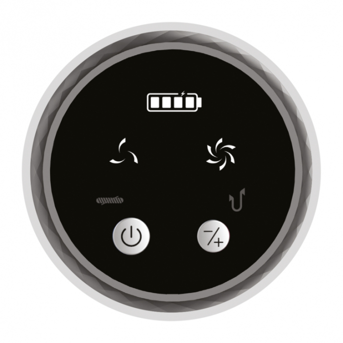 Aspirator vertical Samus Storm Air Force, ciclonic, aspirare uscata, pentru uz casnic si auto, filtru Hepa + inox, 0.65 litri, perie motorizata rotativa cu LED-uri, 2 trepte de putere, Gri [3]