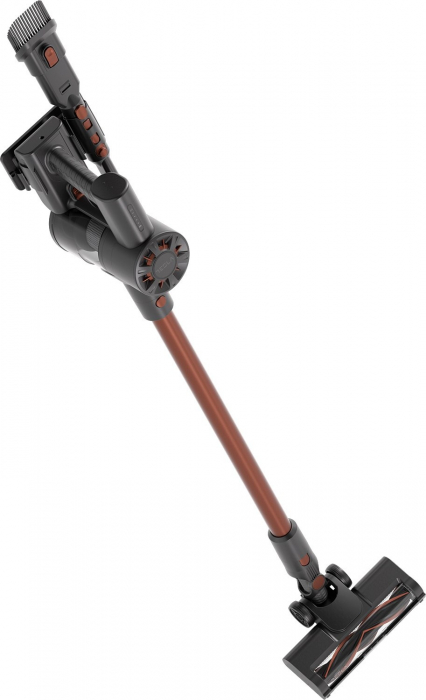 Aspirator vertical Tesla HS302BR, 250W, autonomie 27 min, 22.2V, indicator baterie, filtru HEPA, capacitate 0.45 l, capacitate baterie 2200mAh, Negru/Rosu [4]