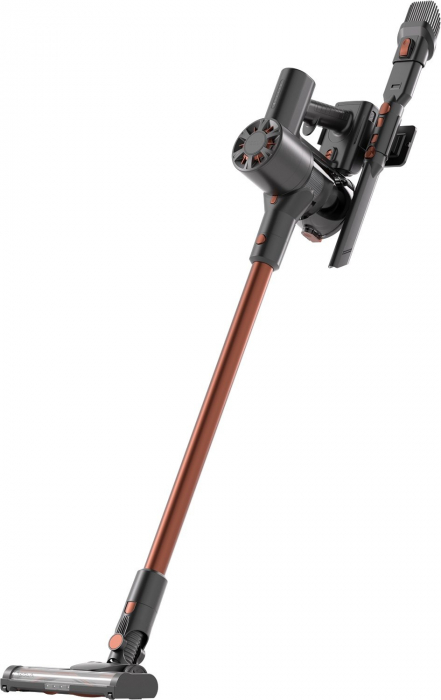 Aspirator vertical Tesla HS302BR, 250W, autonomie 27 min, 22.2V, indicator baterie, filtru HEPA, capacitate 0.45 l, capacitate baterie 2200mAh, Negru/Rosu [3]