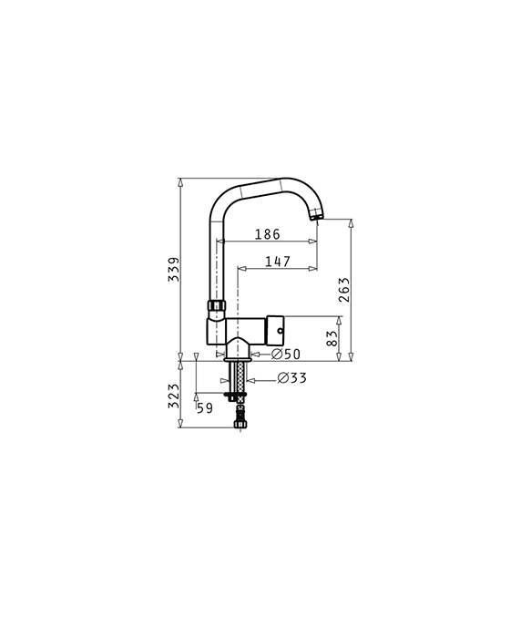 Baterie bucătărie Contralto crom, corp din alamă/bronz, pipă înclinabilă, finisaj crom premium, combinație perfectă între stil și funcționalitate [2]