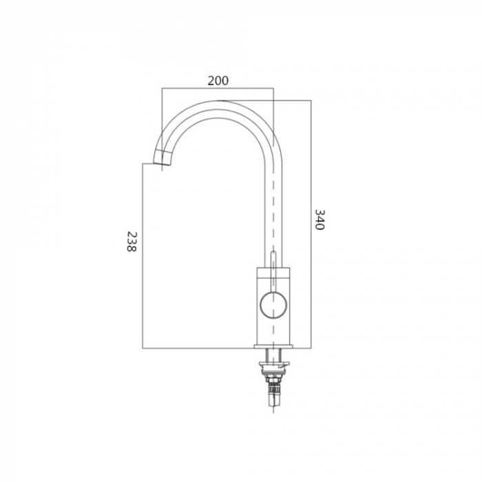 Baterie pentru chiuvetă de bucătărie Pyramis ECO BELLO PVD Gold, monocomandă, pipă înaltă, finisaj premium, cu aerator economizor [2]