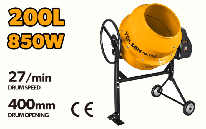 Betoniera 850 W, 200 L FX Force Xpress, Industrial - Tolsen [2]