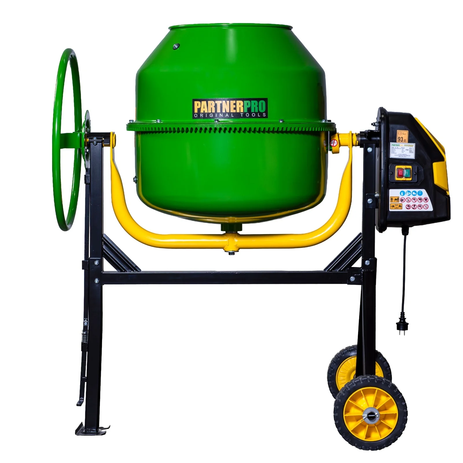Betonieră profesionala PARTNERPRO PPB180, capacitate cuva 180L, putere motor 1000 W, rotatii cuva 29,5 rot/min, coroana din fonta [2]