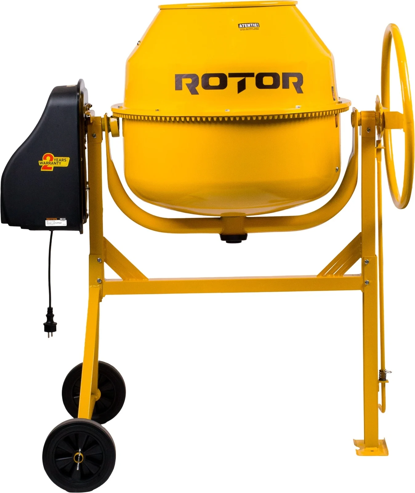 Betonieră profesionala ROTOR RB165, capacitate cuva 165 L, putere motor 900 W, rotaii cuva 29.5 rpm, coroana din fonta [2]