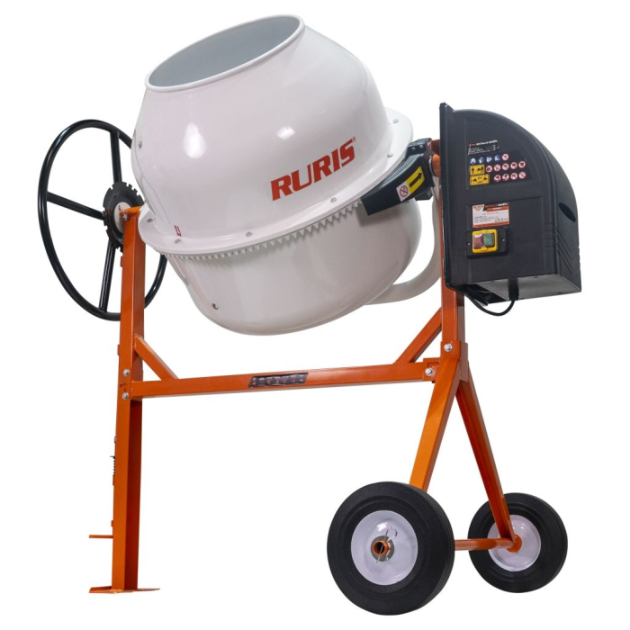 Betonieră RURIS BETALUX 1800X, Motor Electric 950 W, Cuva 180 L, 29.5 rotații/min, Grosime cuvă 1.2–1.8 mm, Pedală de picior, IP44, Roți 10” [2]