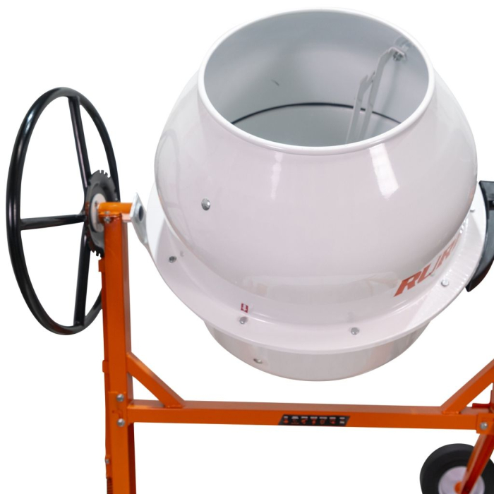 Betonieră RURIS BETALUX 1800X, Motor Electric 950 W, Cuva 180 L, 29.5 rotații/min, Grosime cuvă 1.2–1.8 mm, Pedală de picior, IP44, Roți 10” [3]