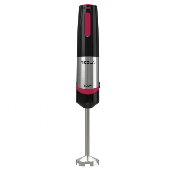 Blender de mana Tesla HB300BX, 600W, 2 viteze, Negru/Rosu/Inox [2]