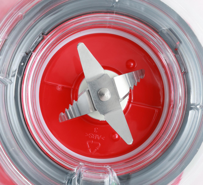 Blender de masa Albatros BM704RED, 700 W, 2 viteze + Pulse, vas 1.2 L, lama inox, culoare roșu [4]