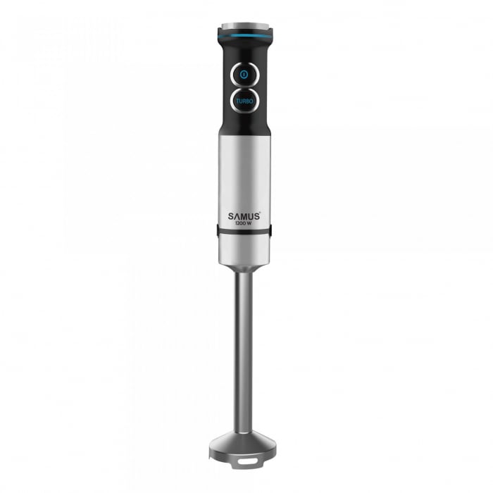 Blender Samus SB1200S,Motor puternic si silentios, Turatie reglabila, Functie Pulse, Picior inox, Pahar 0,8 l, Negru/Inox [2]
