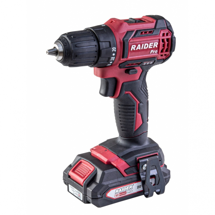 Bormasina Raider Pro fara perii, 44Nm 20V 2x2Ah RDP-SbCD20 Set [2]