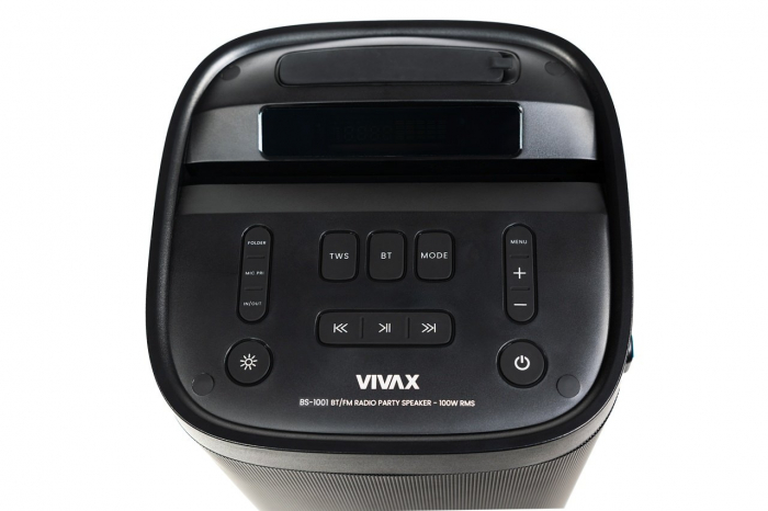 Boxa portabila BS-1001, Vivax, 100W, 40Hz-18kHz, RGB, Bluetooth, Negru [7]
