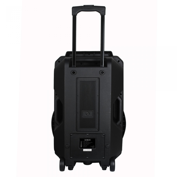 Boxa portabila Samus KARAOKE 15 - 700W, 15 inch (38 cm), 20W / 55W RMS, microfon wireless, telecomandă, FM Radio, USB, TF Card, troler integrat, lumini LED [3]