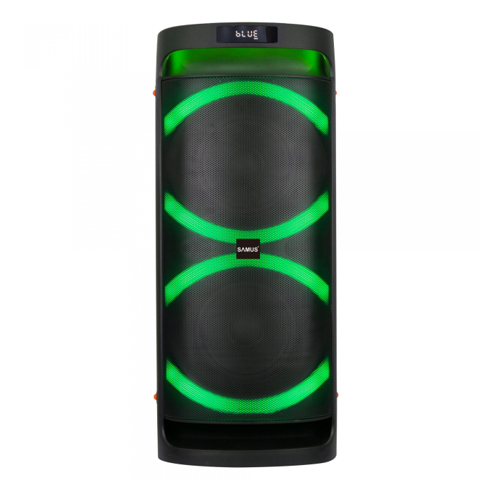 Boxă Portabilă Samus ROCKSTAR 8, 1000W PMPO, Bluetooth, FM Radio, Microfon Wireless, Lumini LED [1]