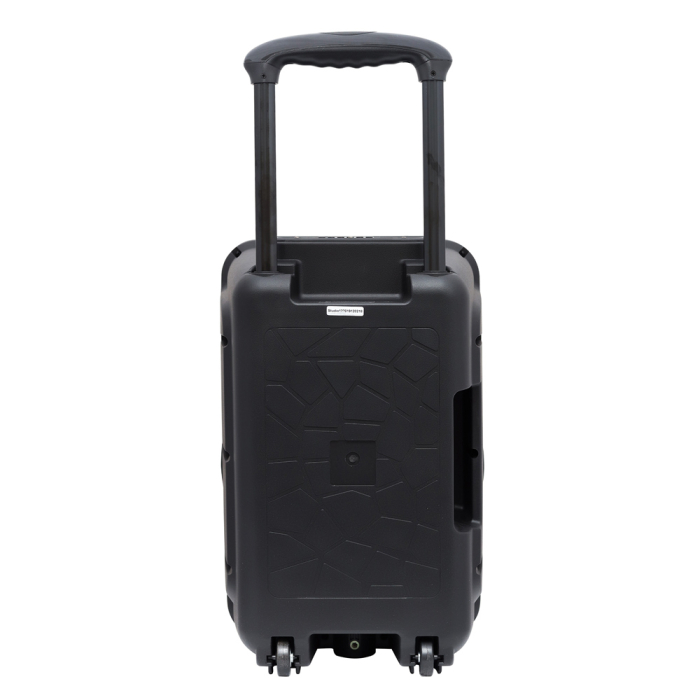 Boxă portabilă cu Bluetooth 12” (30.5 cm), 50W RMS, microfon wireless, telecomandă, acumulator 7.4V 2200mAh, USB/TF/AUX/FM, lumini pe difuzor, troler inclus [2]