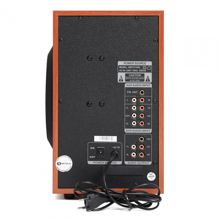 Boxe Serioux 5.1 SoundBoost HT5100C, 140W RMS, lemn [5]