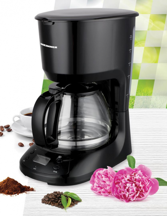 Cafetierea digitala Heinner Black Chatt HCM-D750GCBK, LCD, 1.25L, filtru si portfiltru detasabil, filtru din nailon, functie anti-scurgere, oprire automata, functie de mentinere la cald, 750W [2]