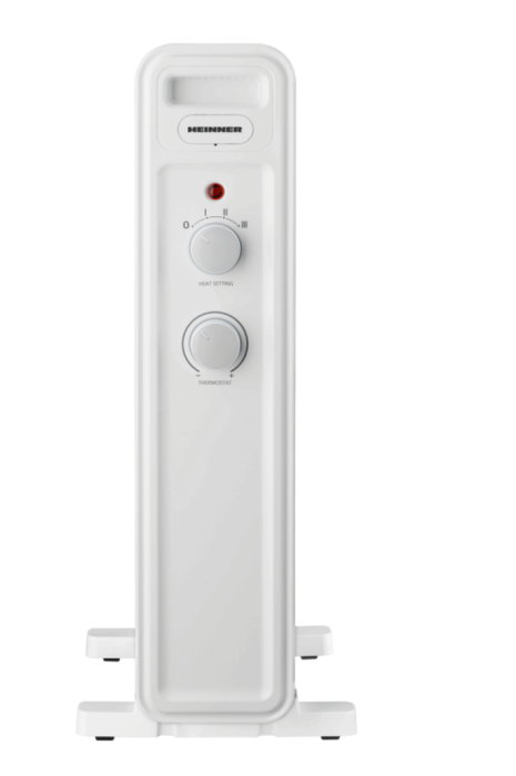 Calorifer cu ulei HEINNER HOH-M13WH-BK, 13 elementi, 1000W/1300W/2500W, Termostat adjustabil, Protectie supraincalzire, Protectie in caz de rasturnare, Roti, Spatiu depozitare cablu, Alb cu negru [2]